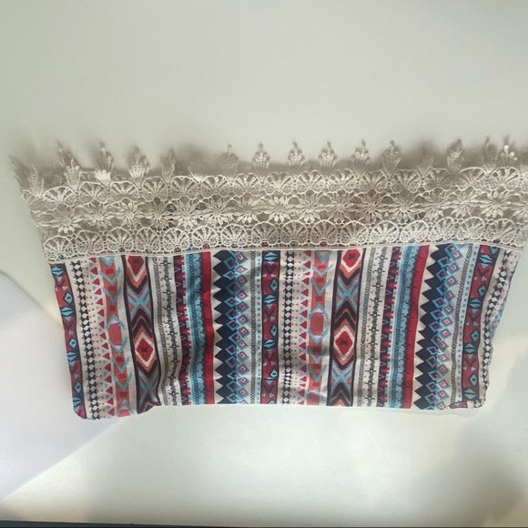 Xhilaration Aztec Crochet Race Back Tank Top - Picture 6 of 9